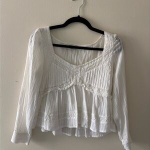 White babydoll blouse